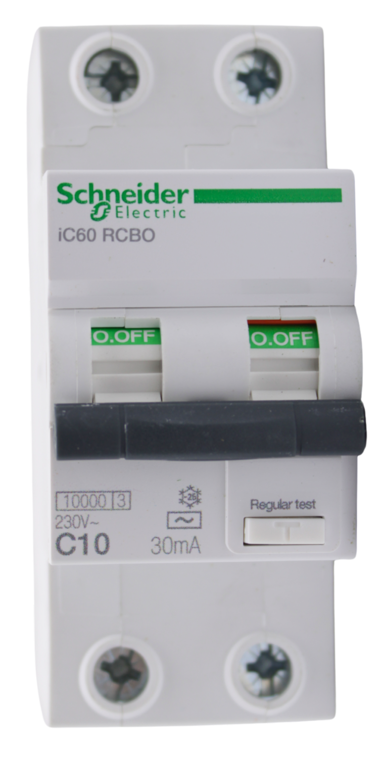 A9D07210- Acti9 iC60 RCBO – disjoncteur differentiel – 2P – 10A – 30mA – C – 10kA – type AC