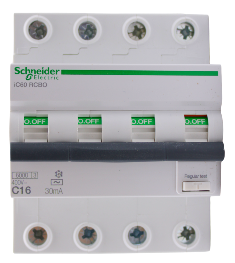 A9D57416- Acti9 iC60 RCBO – disjoncteur differentiel – 4P – 16A – 30mA – C – 6kA – type AC