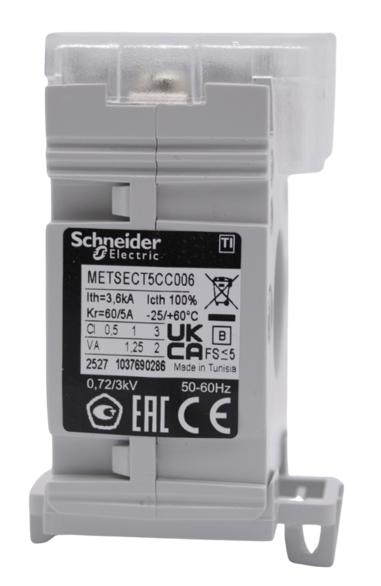 PowerLogic – transformateur d&rsquo;intensité – DIN 60/5A – câble <21mm - METSECT5CC006