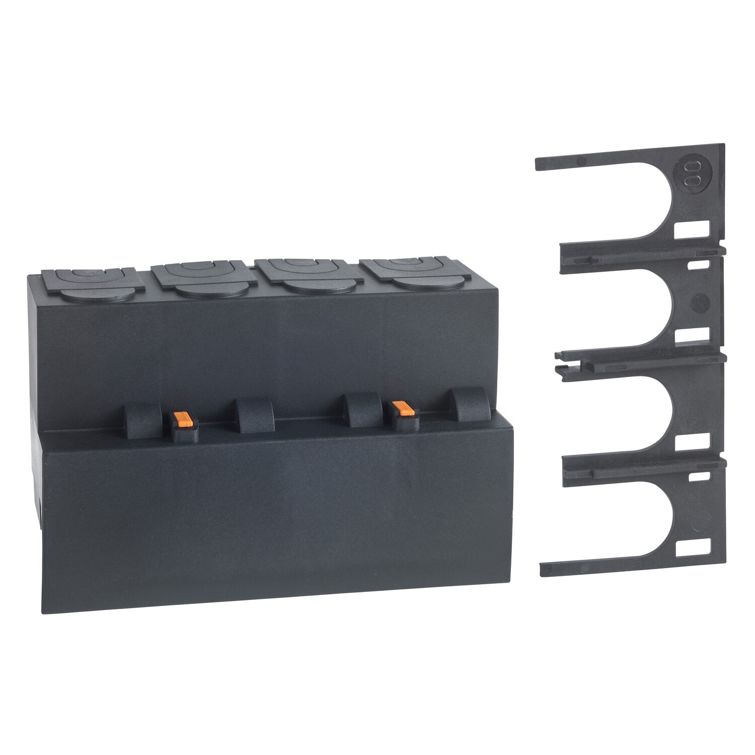 jeu cache-bornes pour Acti9 / Vigi NG125 - 4P - 125A - gris -