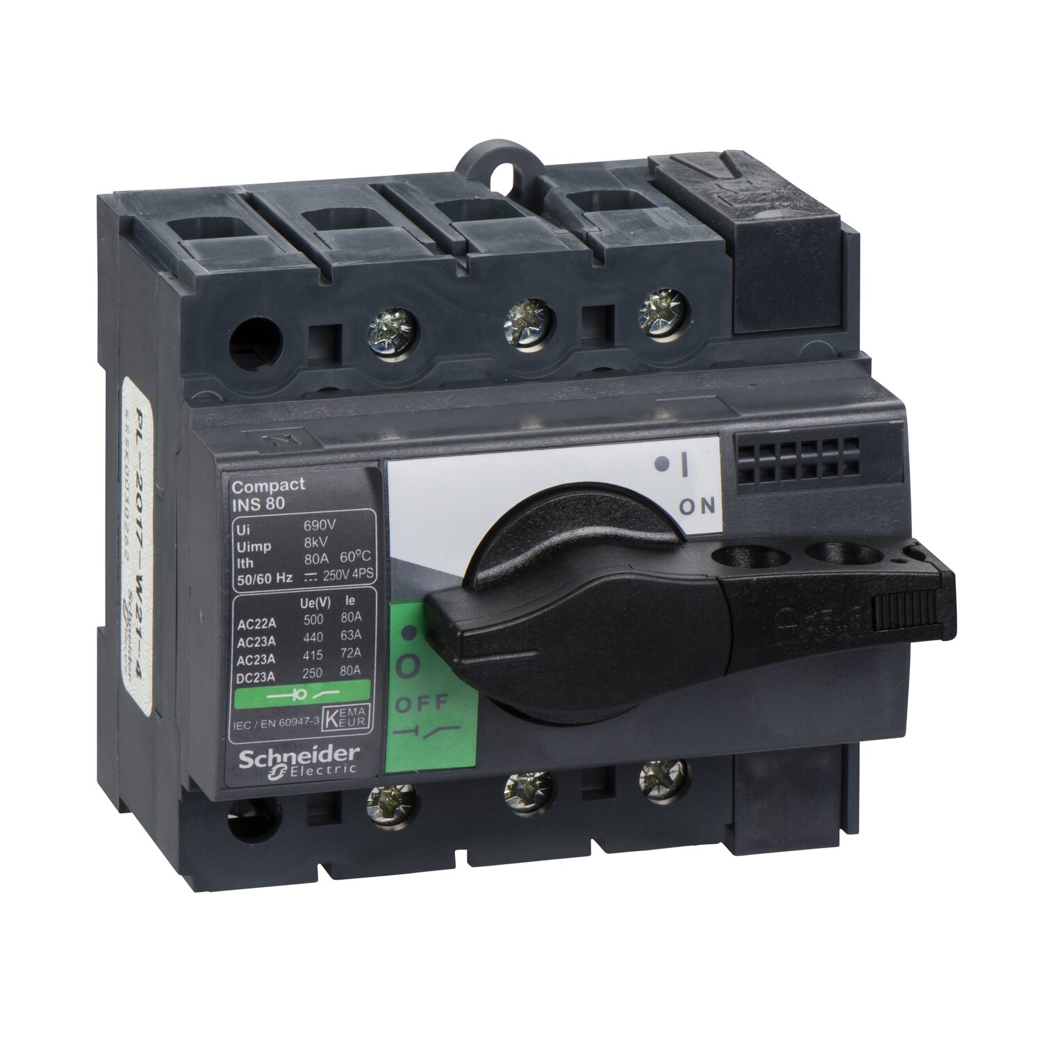 interrupteursectionneur Interpact INS80 3P 80 A