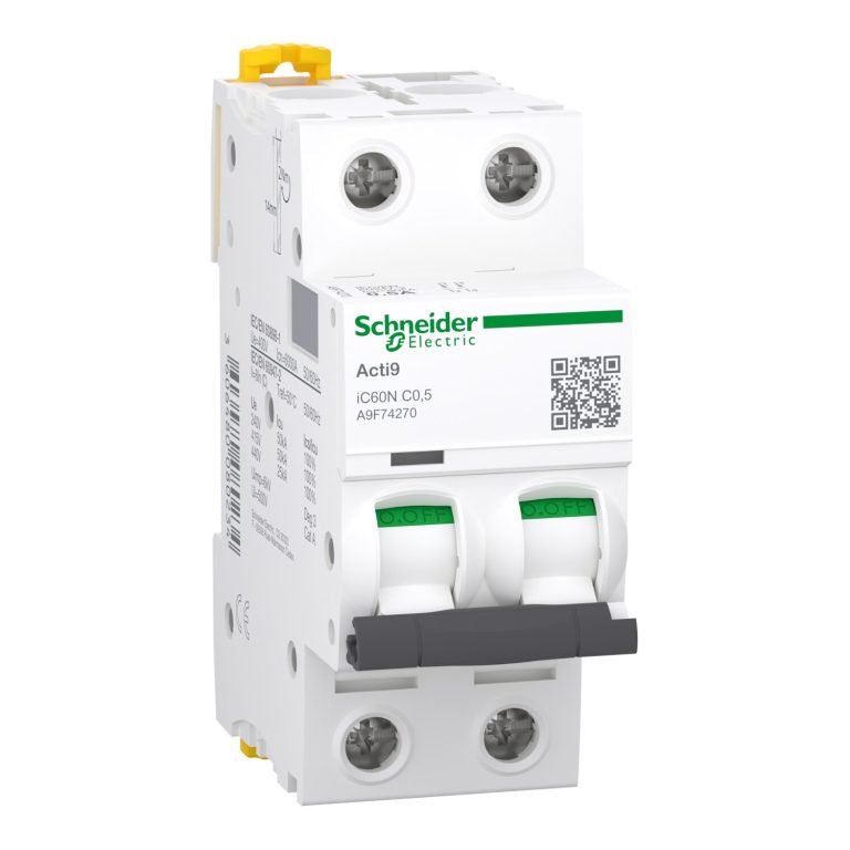 Acti9, iC60N disjoncteur 2P 0,5A courbe C