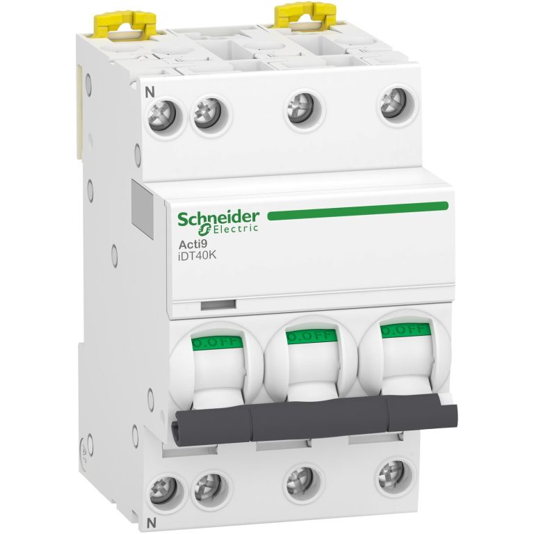 A9 iC40 – disjoncteur modulaire – 3P+N – 25A – Crb C – 4,5/6kA