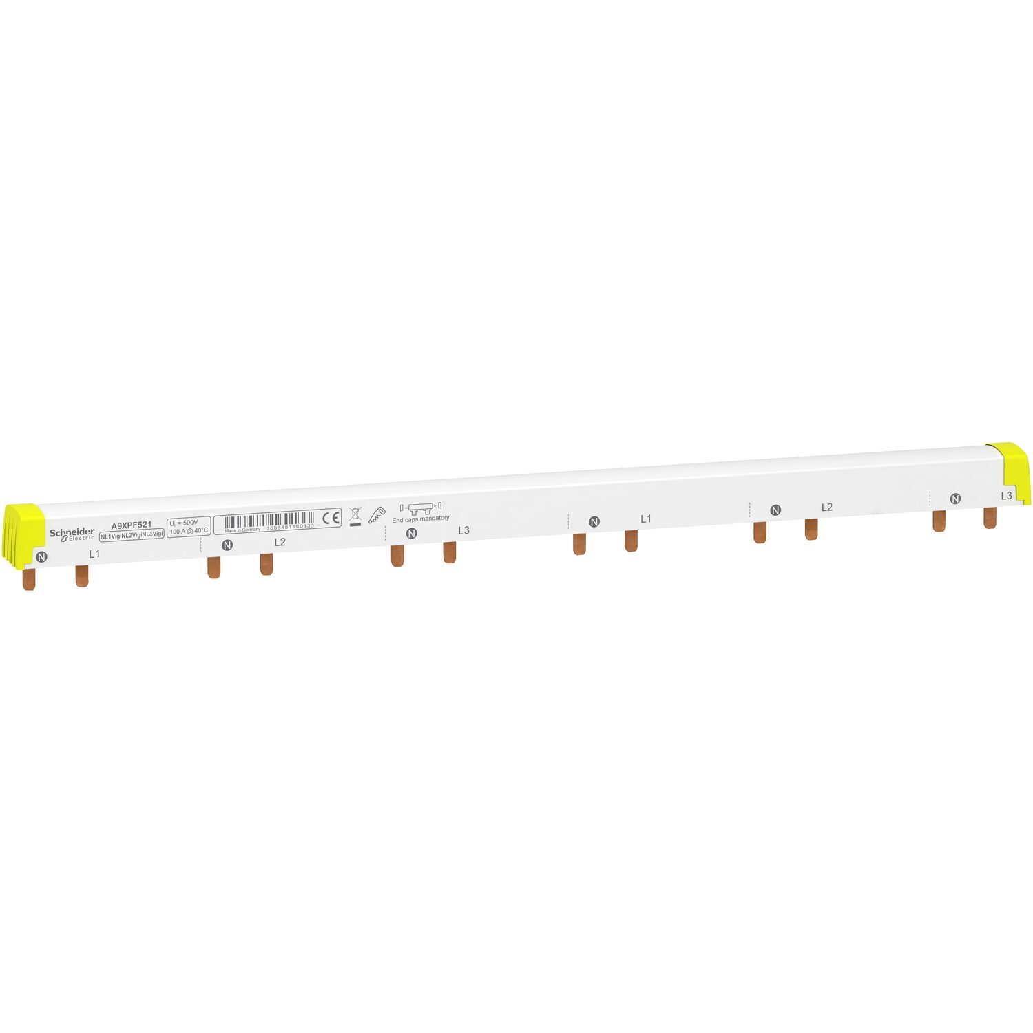 A9 iC60 - peigne à dents - 100A - pour iC60 + Vigi 25A - 21 M de 18mm