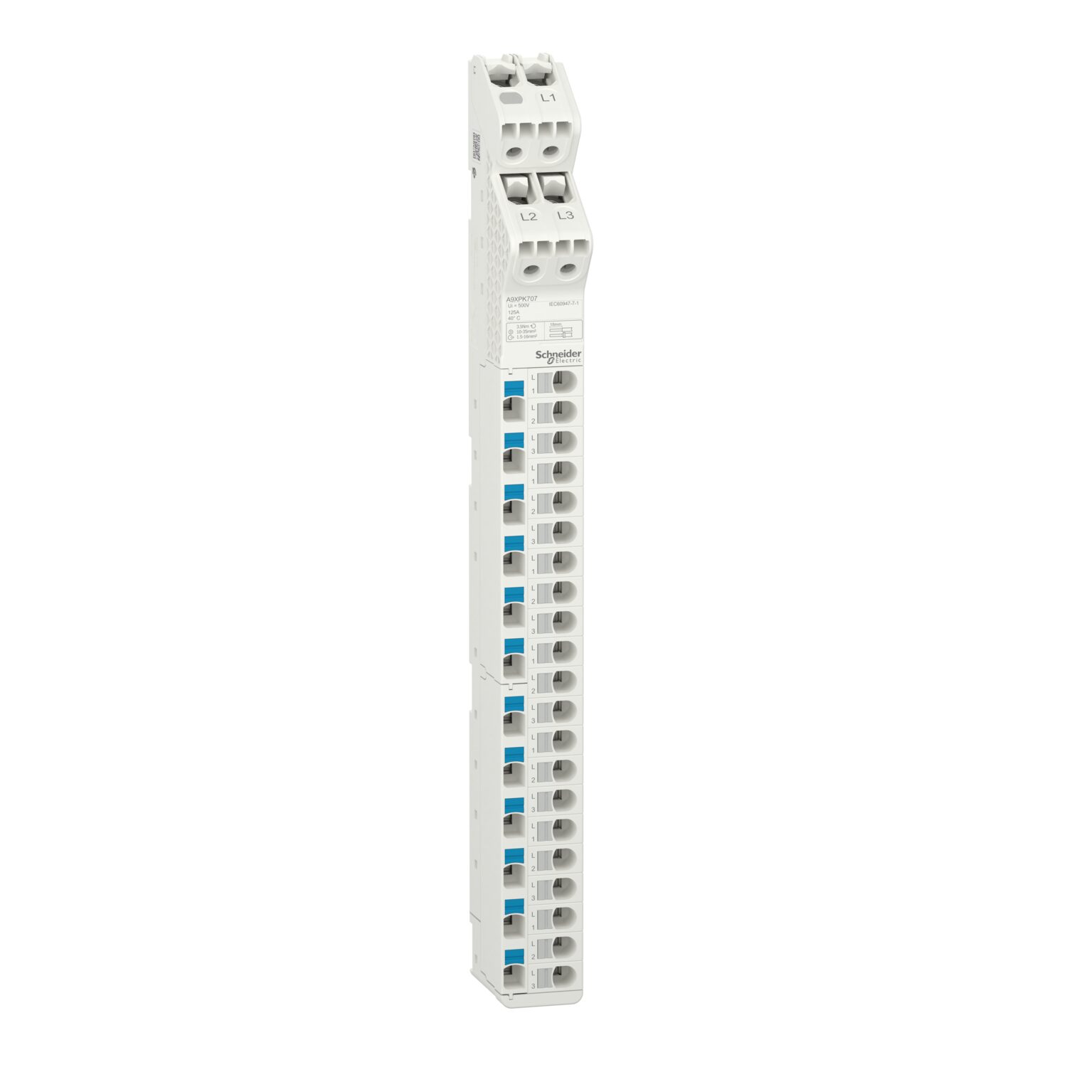 A9 Vdis - répartiteur vertical - 125A 250/440V 33 points de connexion