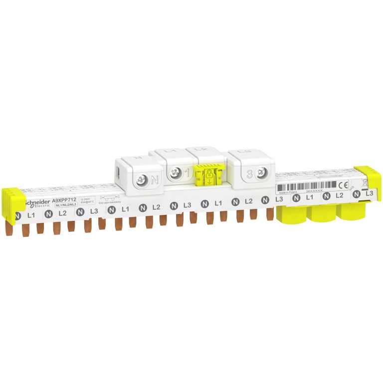 Acti9 iDT40 – peigne avec connecteur – 3P+N – 12 modules de 18mm – 63A