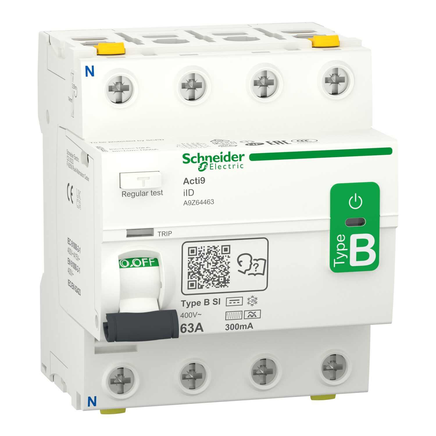 A9 iID - ID - 4P - 63A - 300mA - type B - SI - 400V
