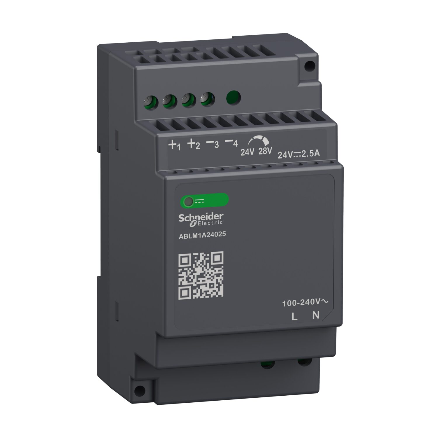 Modicon ABL- alim à découpage - 2,5A - 100à240Vca mono/biphasé - 24Vcc