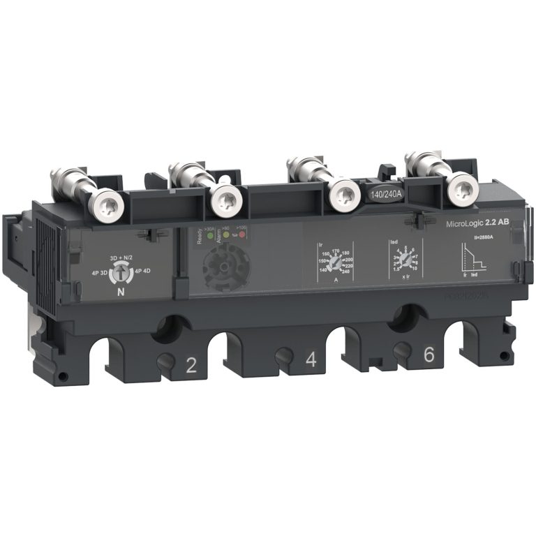 Cpact NSX – déclench Micro 2.2AB 160A-4P3D, 4D, 3D+N/2 pour NSX160-250