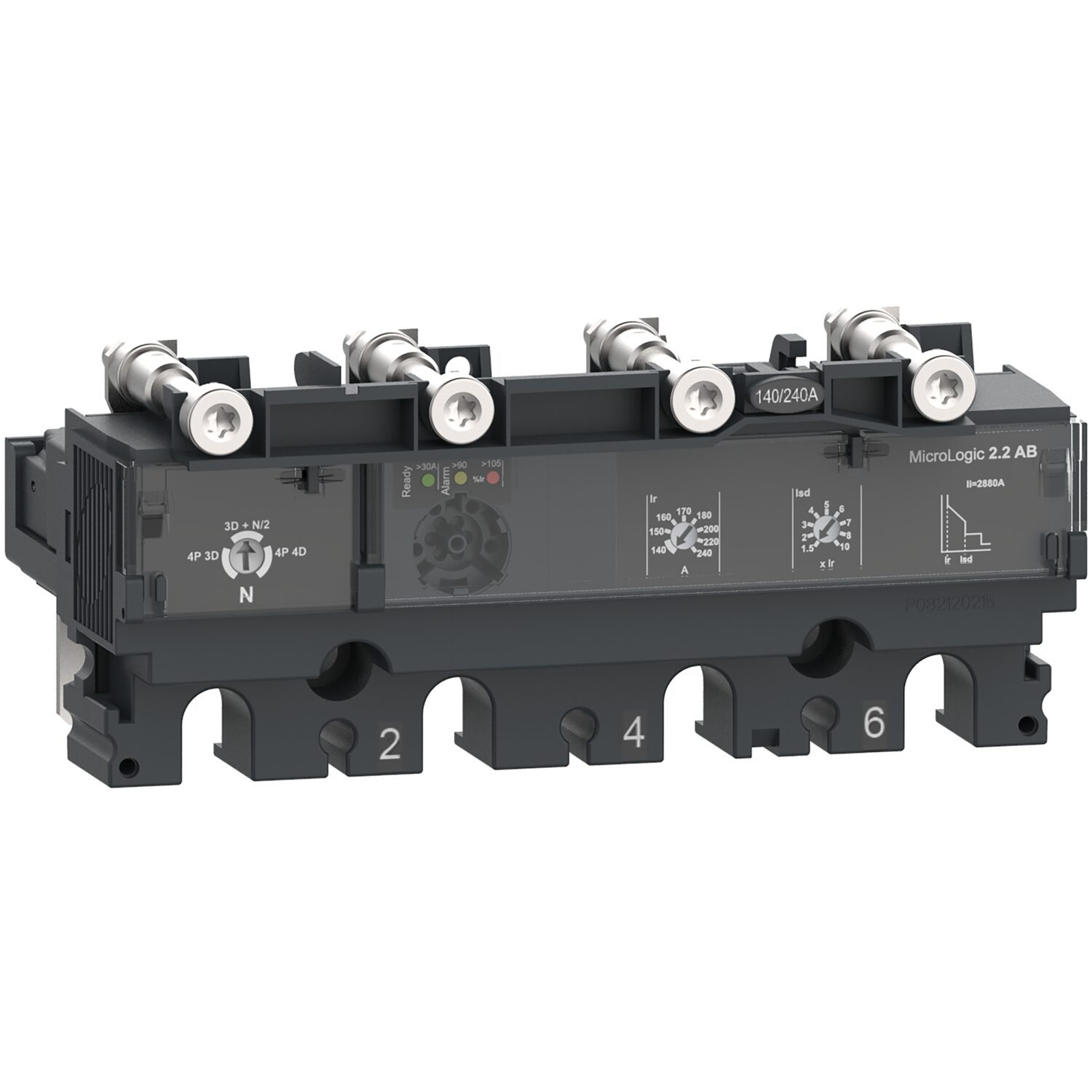 Cpact NSX - déclench Micro 2.2AB 160A-4P3D, 4D, 3D+N/2 pour NSX160-250