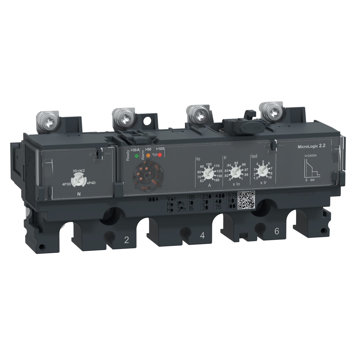 ComPacT NSX - déclencheur MicroLogic 2.2 160A - 4P4D pour NSX160-250