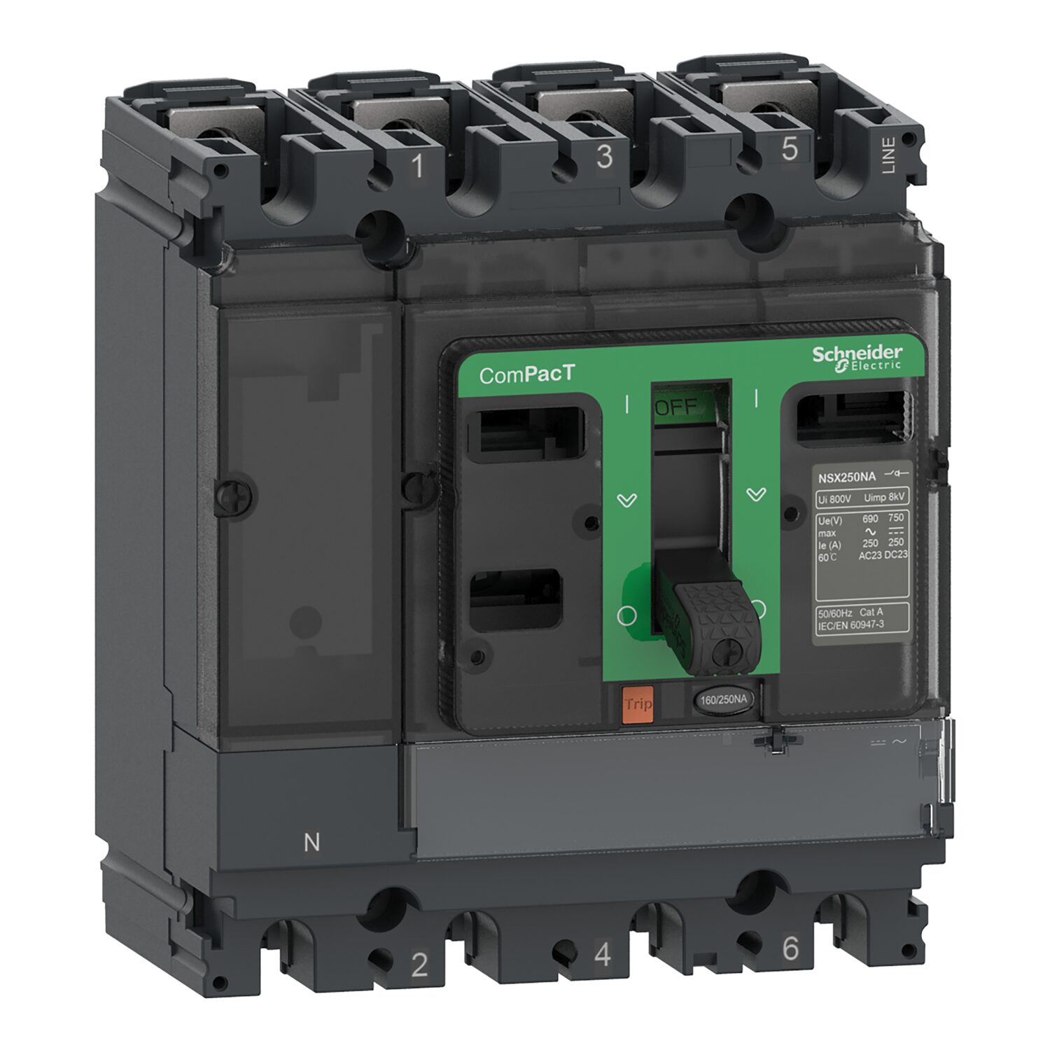 ComPacT NSX250NA - interrupteur sectionneur - 250A - 4P - montage fixe