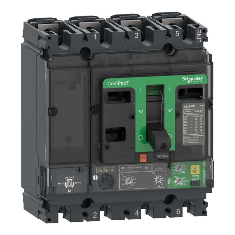 ComPacT NSX250B – Disj Vigi – Micro 4.2AB 240A – 4P4D – 25kA – fixe
