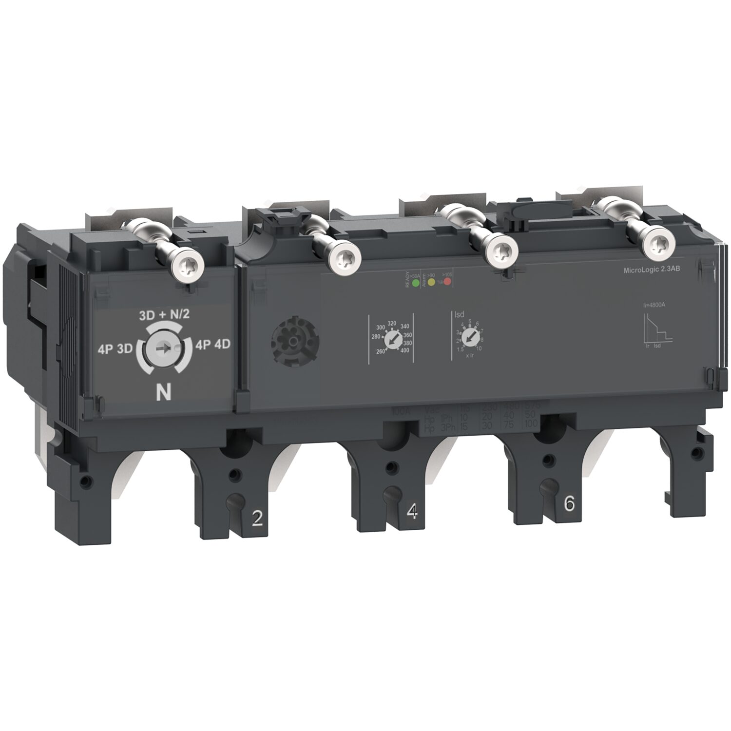 ComPacT NSX - déclencheur Micro 2.3 AB 400A - 4P4D pour NSX400-630