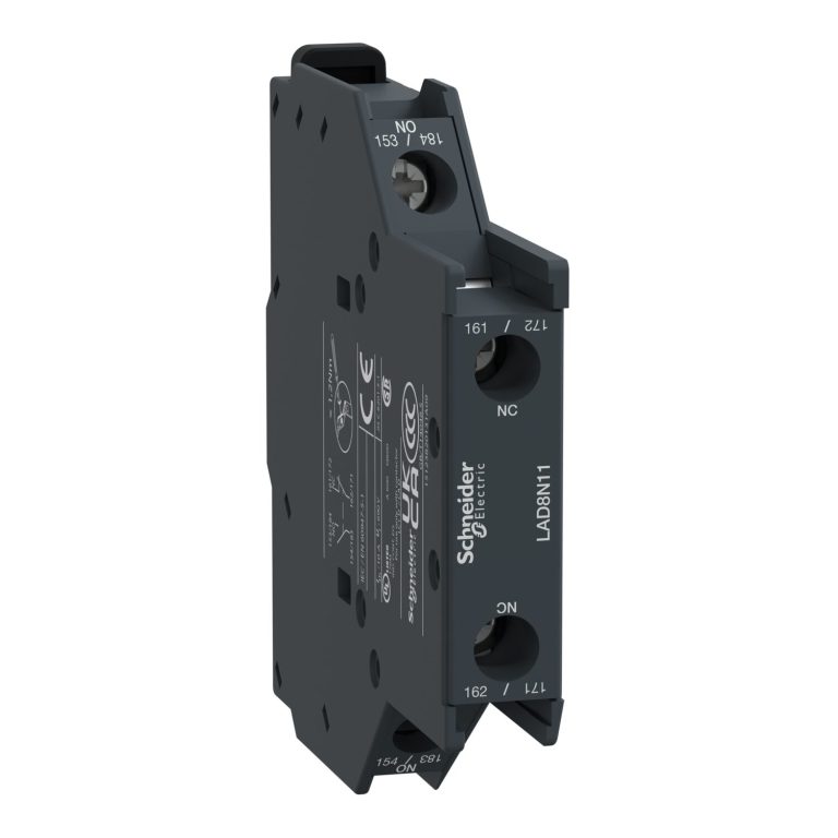 TeSys D – bloc contacts auxs latéraux – 1F+1O – bornes vis-étriers