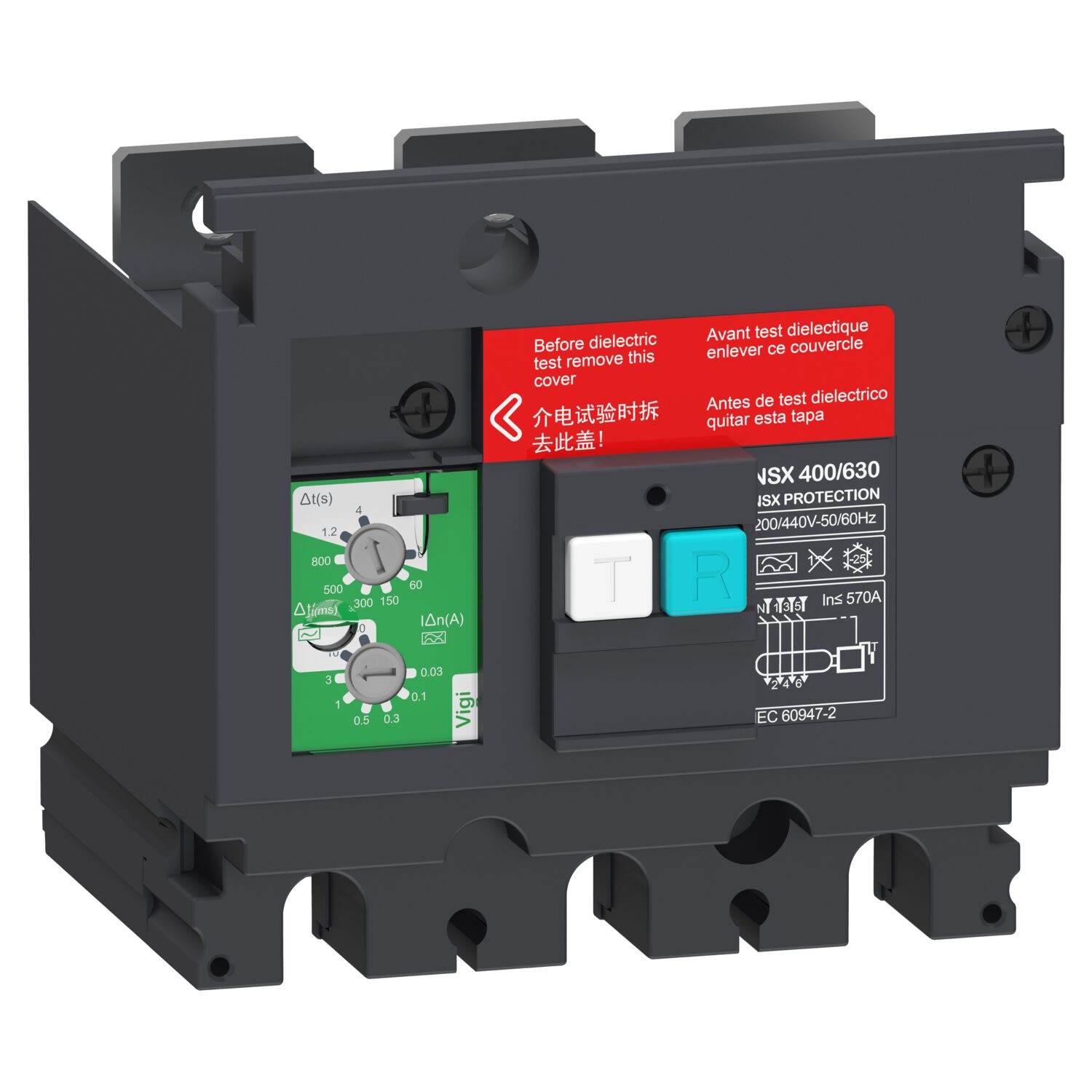 Cpact VPacT NSX - bloc vigi- 3P -seuil 0,03 à 30A-200/440Vca pr NSX630