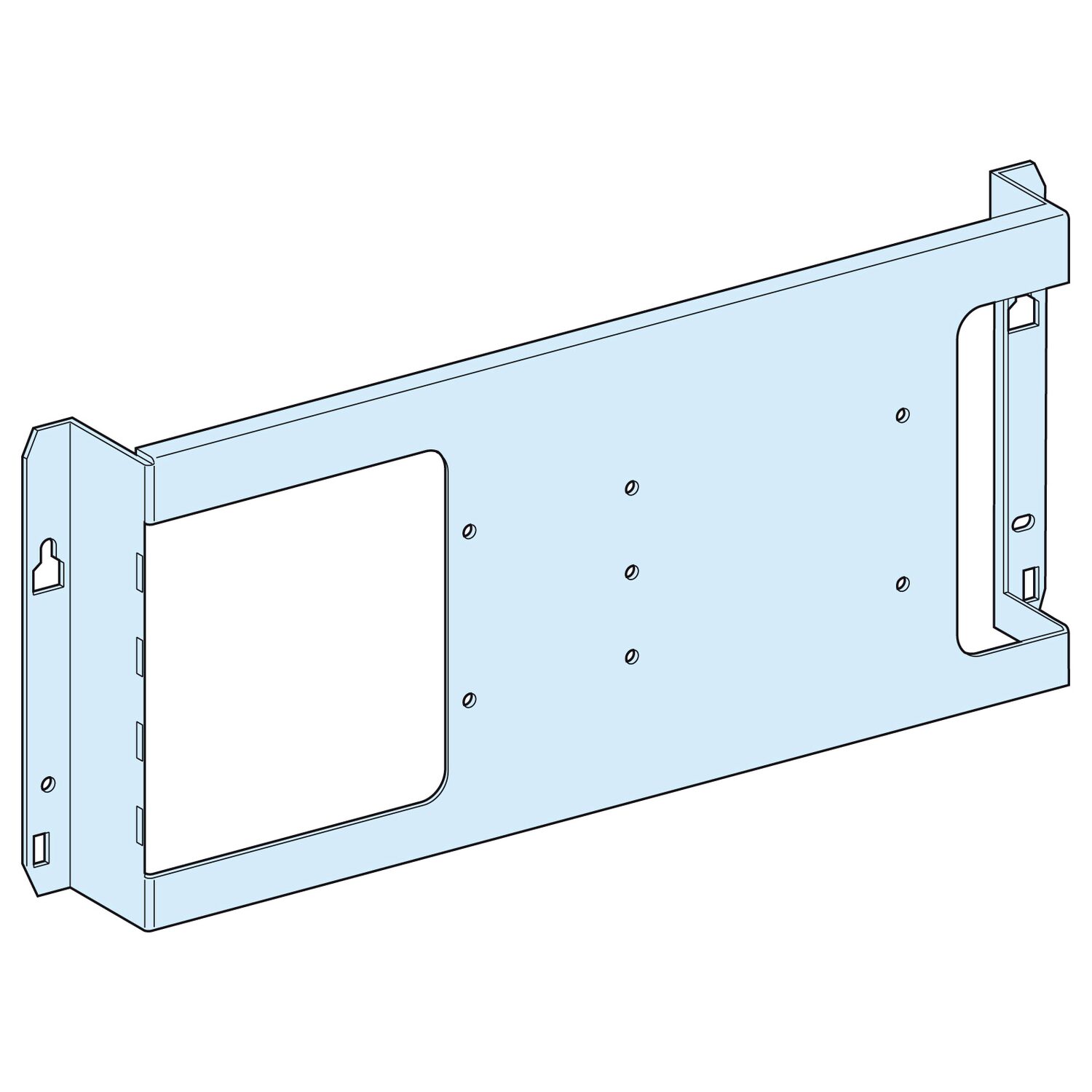 PrismaSeT G Active - Platine NSX250 Vigi-horiz.-fixe-cde maneton-L600-RAL9003