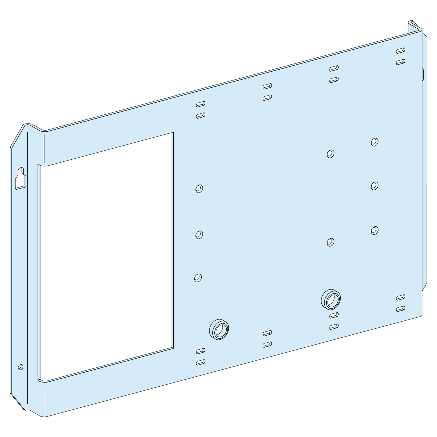 PrismaSeT G Active - Platine NSX630 horizontal - fixe-Cde maneton-RAL9003