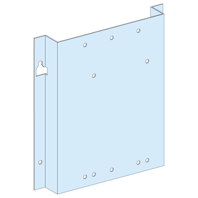 PrismaSeT G Active – Platine gaine-NSX-INV630 vert.-fixe-Cde manet-L=300-RAL9003