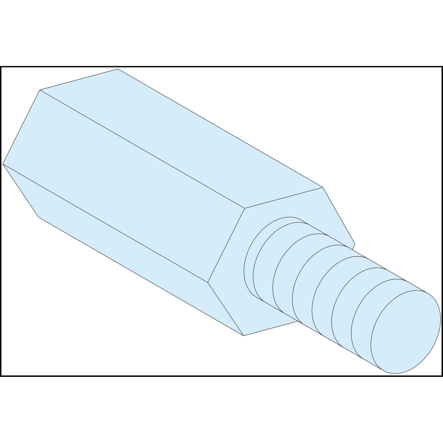 PrismaSeT G Active - Entretoise hexagonale - M6 - Haut.=55mm - lot de 4