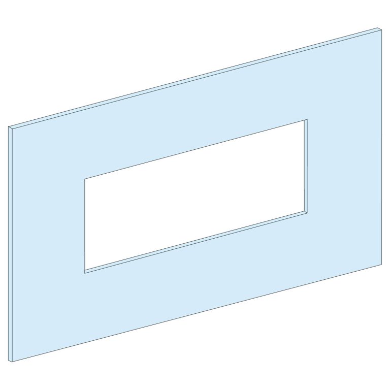 PrismaSeT G Active – Plastron inv. monobloc INS250-5M-L600-Fixe-RAL9003