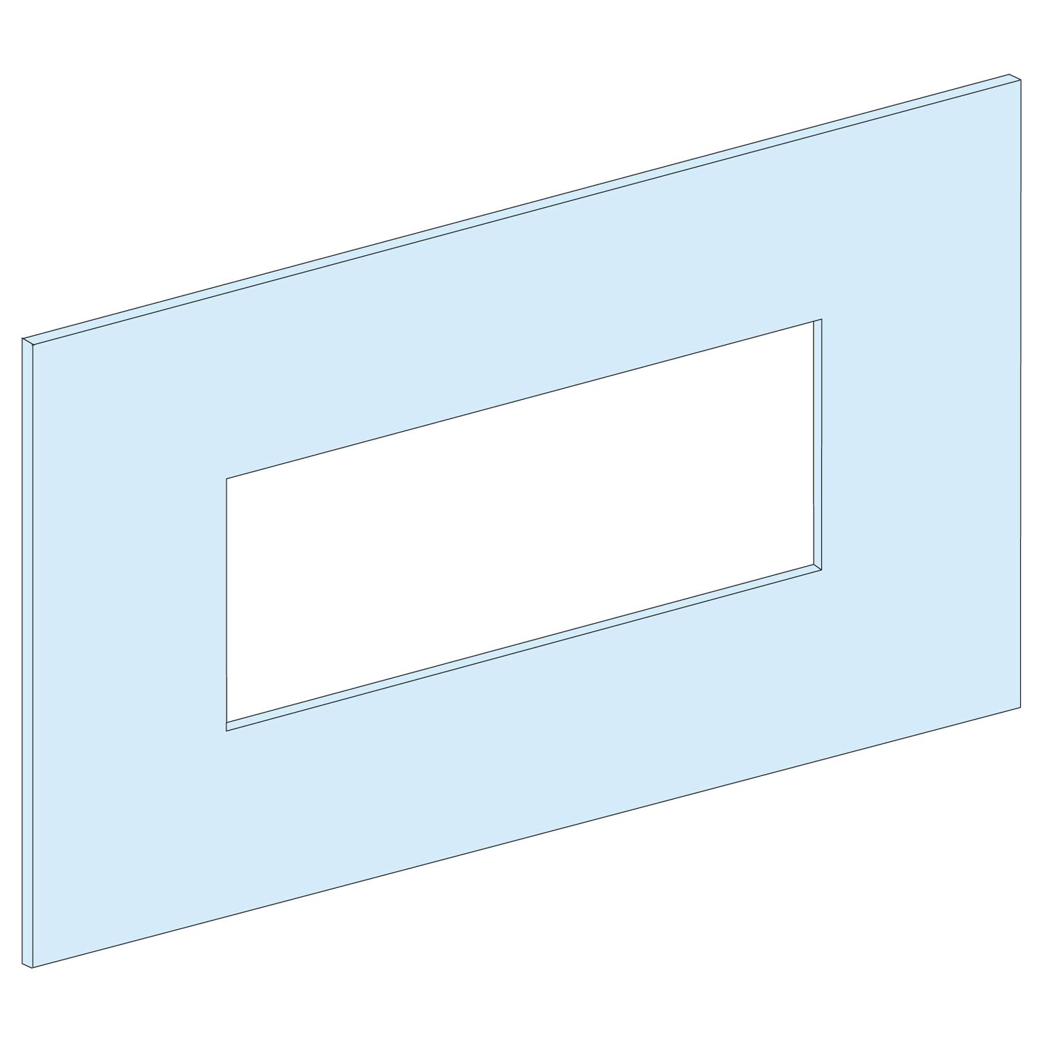 PrismaSeT G Active - Plastron inv. monobloc INS250-5M-L600-Fixe-RAL9003