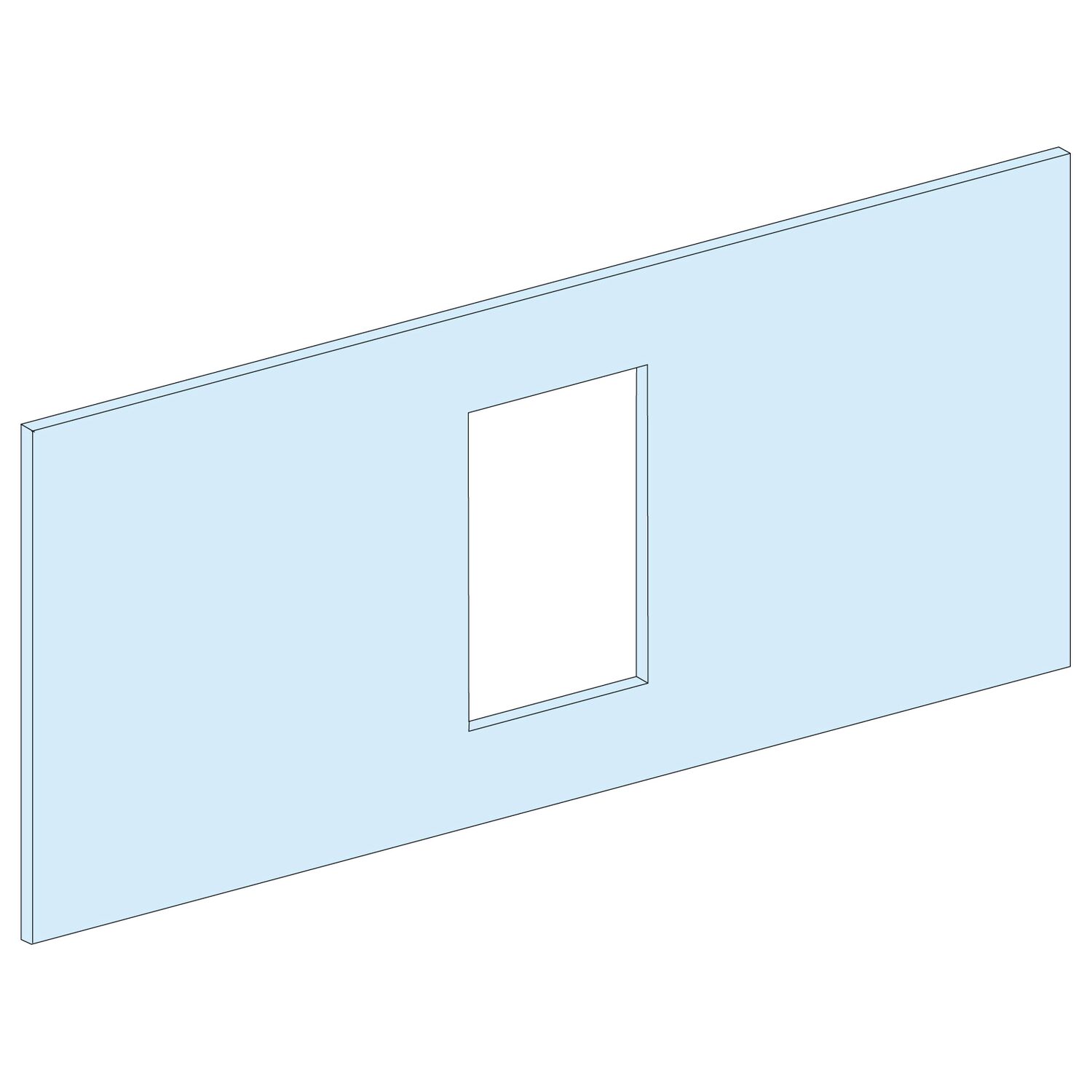 PrismaSeT G Active - Plastron INS-INV630-6M-L=600-horiz.-Fixe-Cde direct-RAL9003