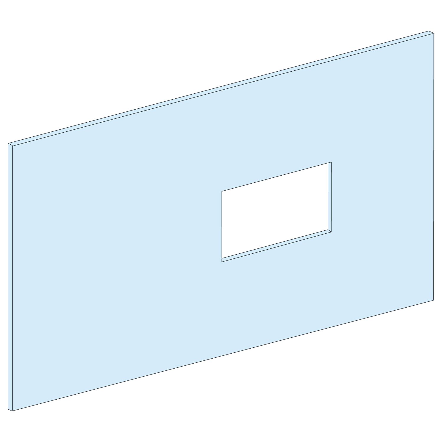 PrismaSeT G Active - Plastron INS-INV630-10M-L=600-vertical-Fixe-RAL9003