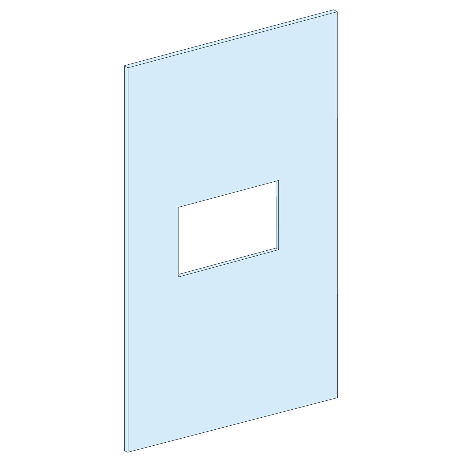PrismaSeT G Active - Plastron INS-INV630-10M-L300-vertic-fixe-Cde manet.-RAL9003
