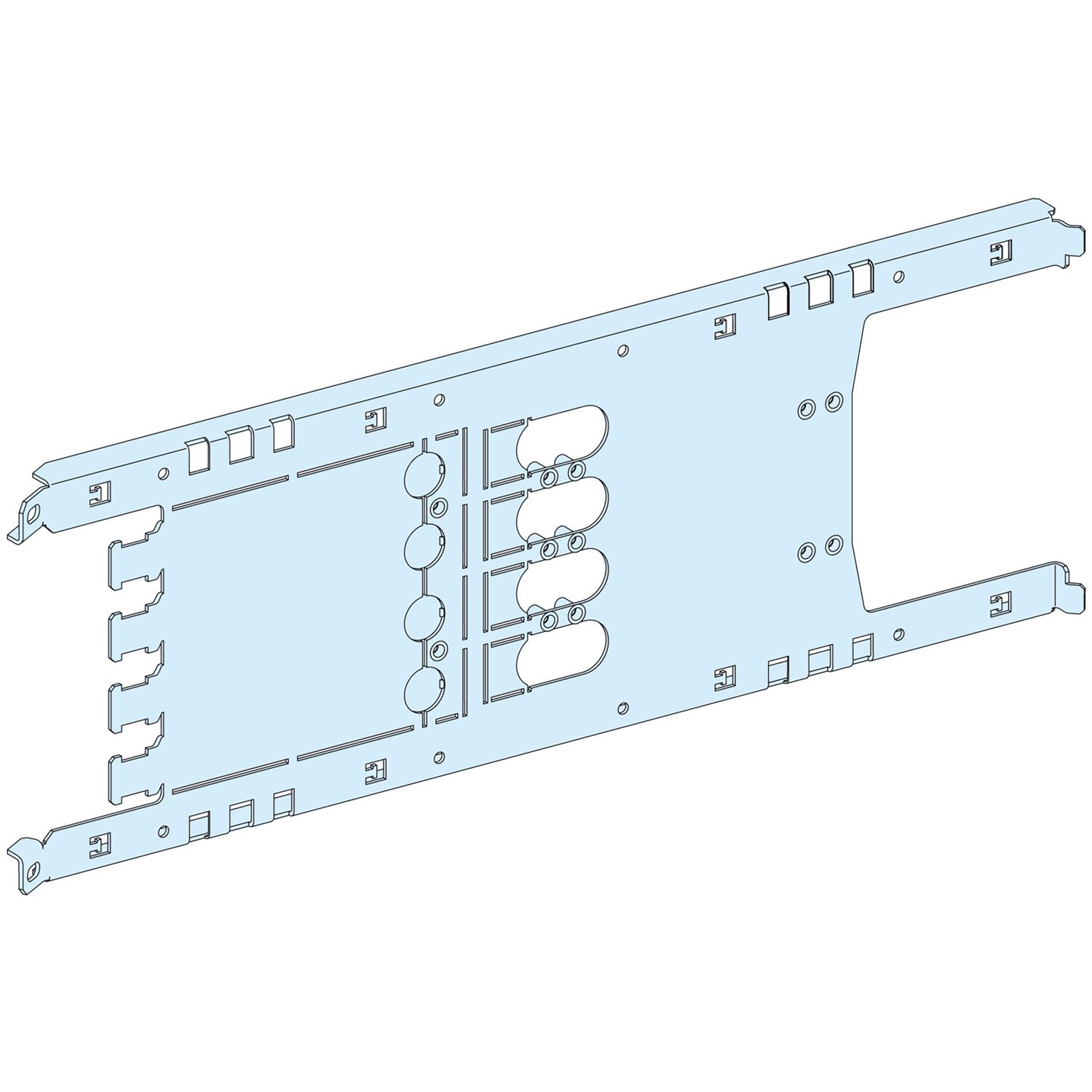 PrismaSeT P Active - Platine NSX100-250 - fixe - 4P horiz.-Cde rot. té