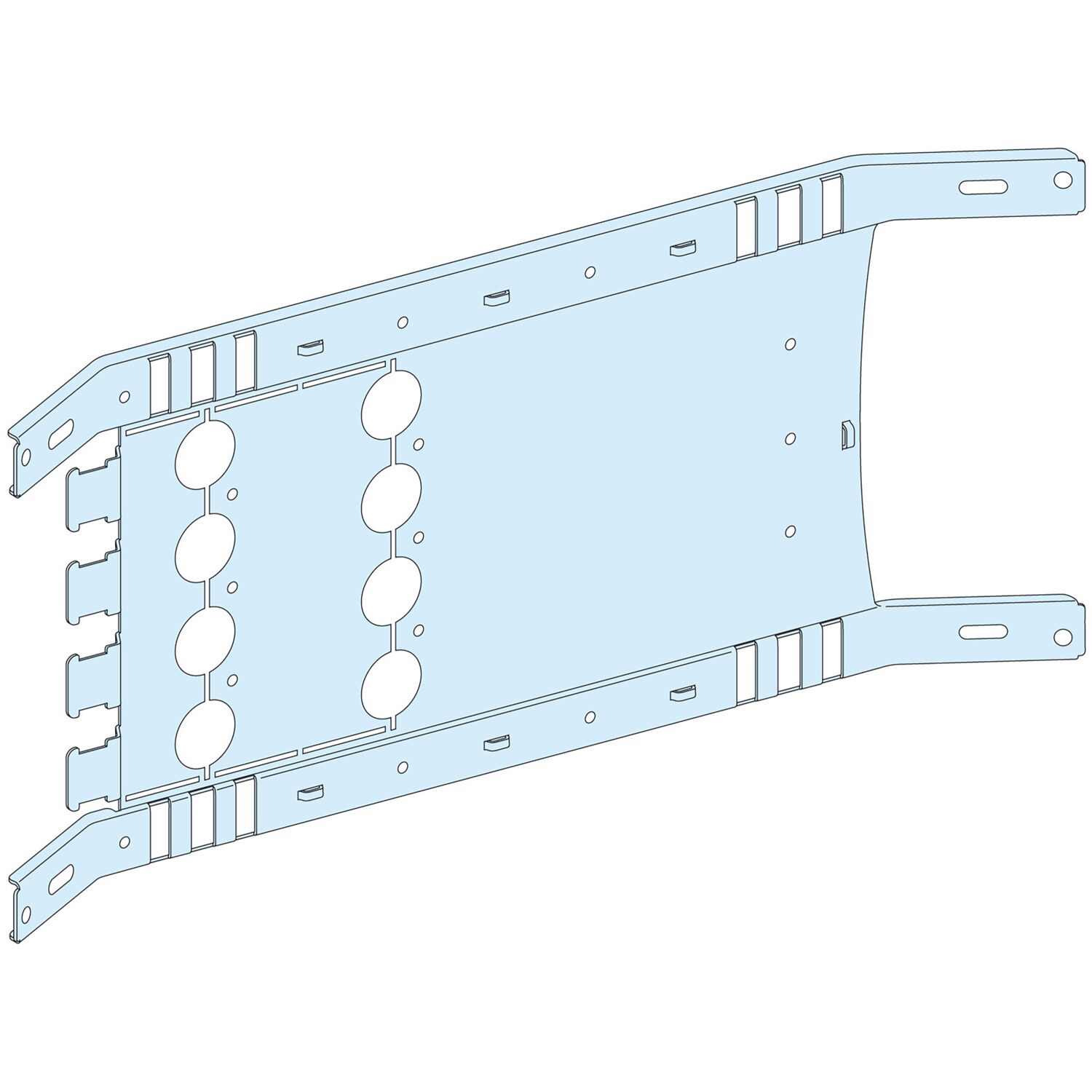 PrismaSeT PAct- Platine NSX400-630 - fixe - 4P-hor-Cde maneton-L650