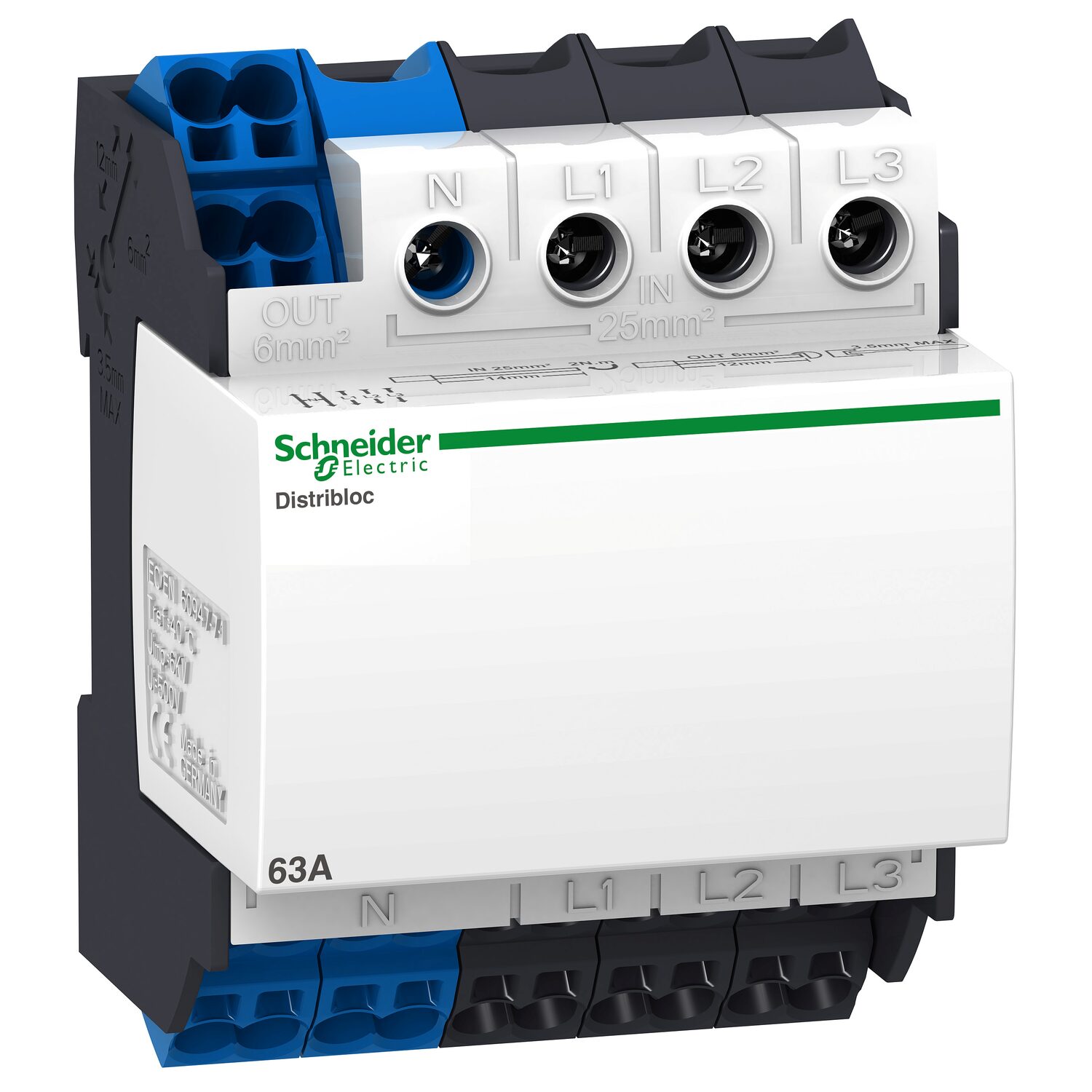 Linergy DX - rép étagé 63A connexion rapide - alim. par le haut