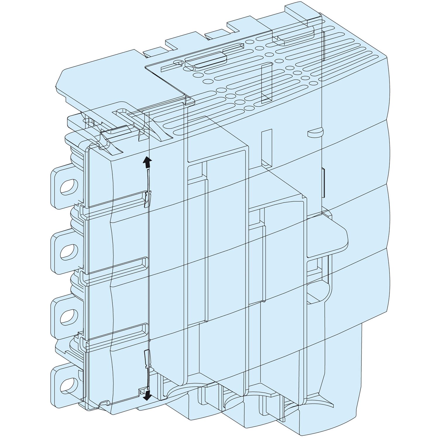 PrismaSeT G Active - Bloc raccordement arrivée NS-INS250 bas