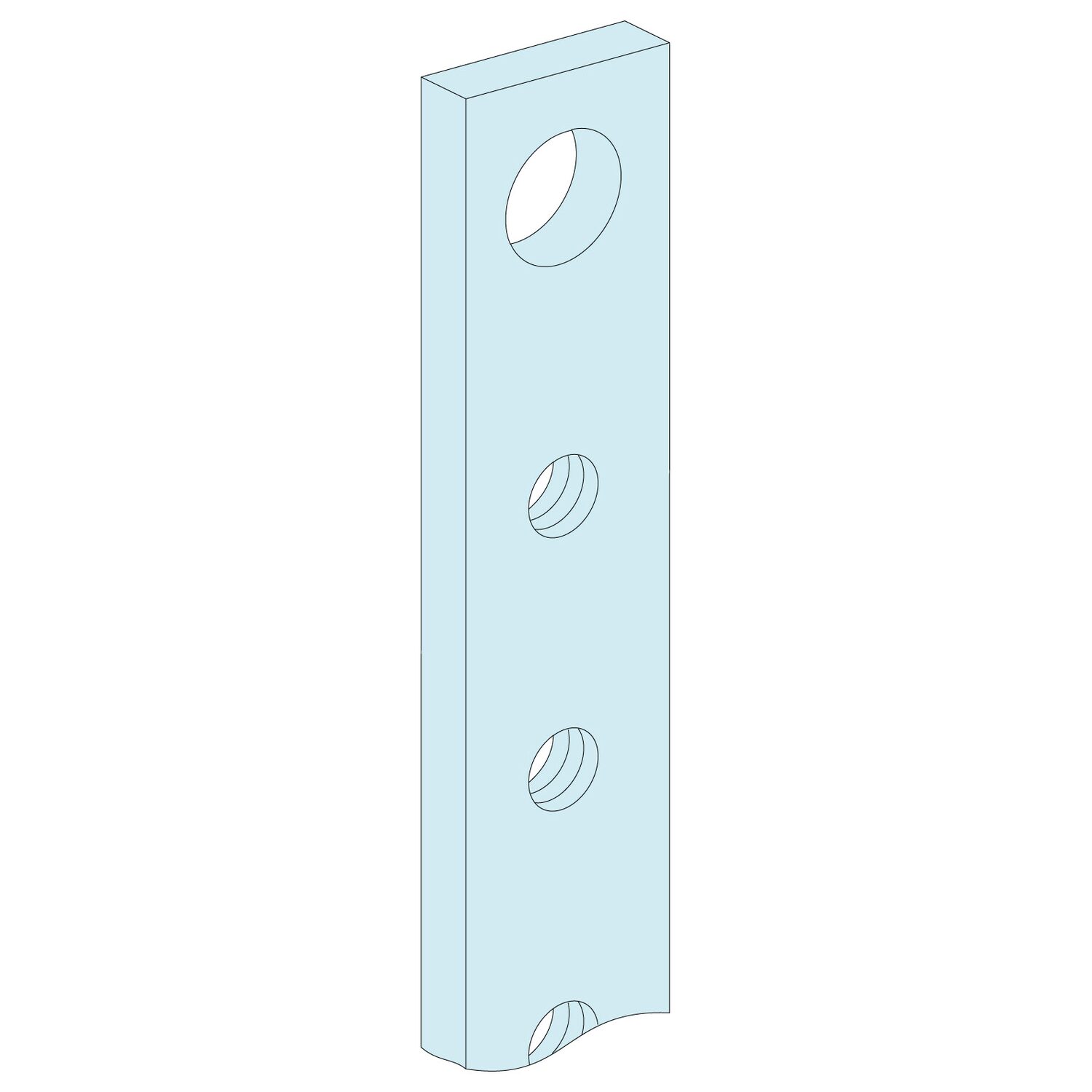 lgy BS - JdB en gaine 630A - barres taraudées 32x8-L=1400 mm-lot de 4
