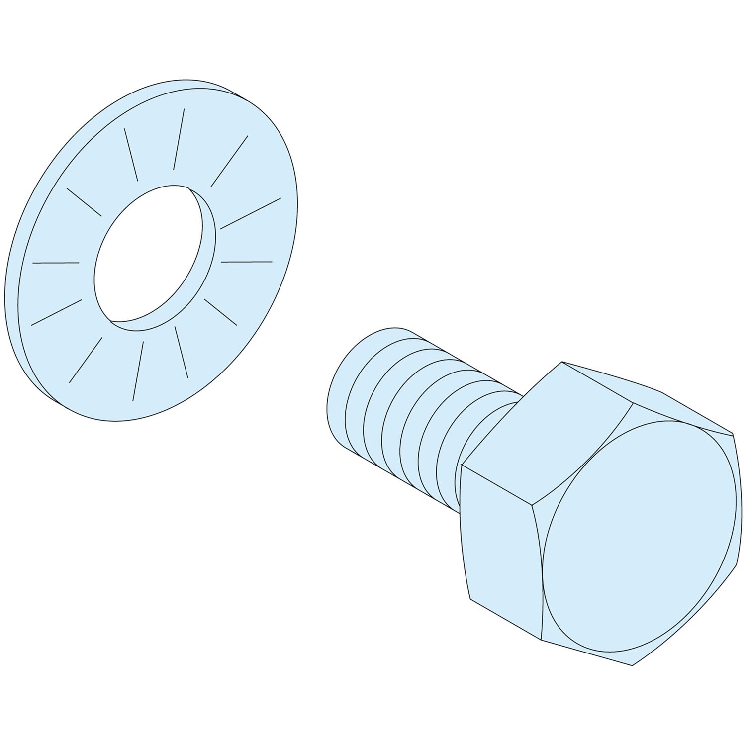 lgy BS-Lot de 40 vis + rondelles - M6 x 16 pour barre taraudée < 630 A