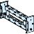 PrismaSeT PAct- Support fixe - jeu de barres hor LGYE ou BS 5/10 mm