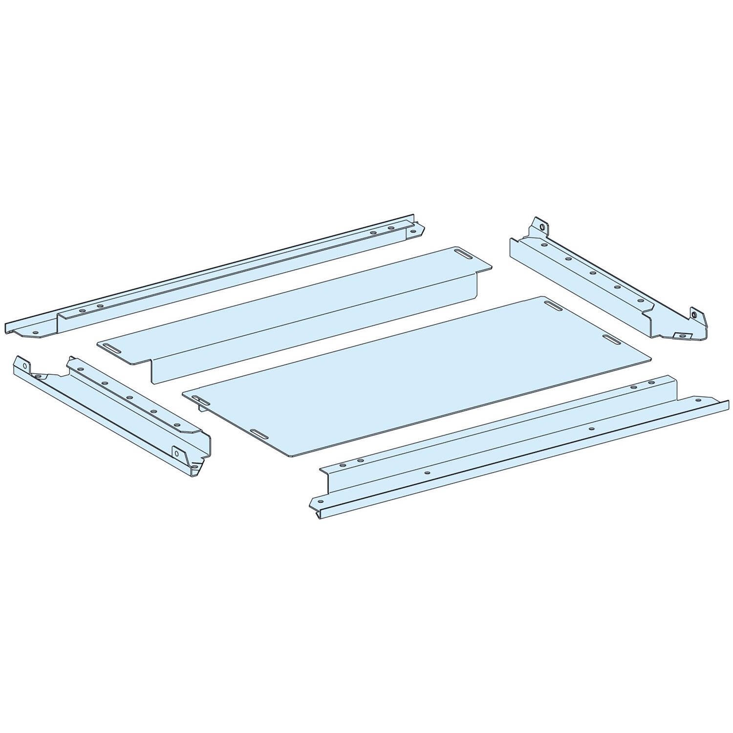 PrismaSeT P Active - Plaque passe-câbles pleine IP30 - L650 P600