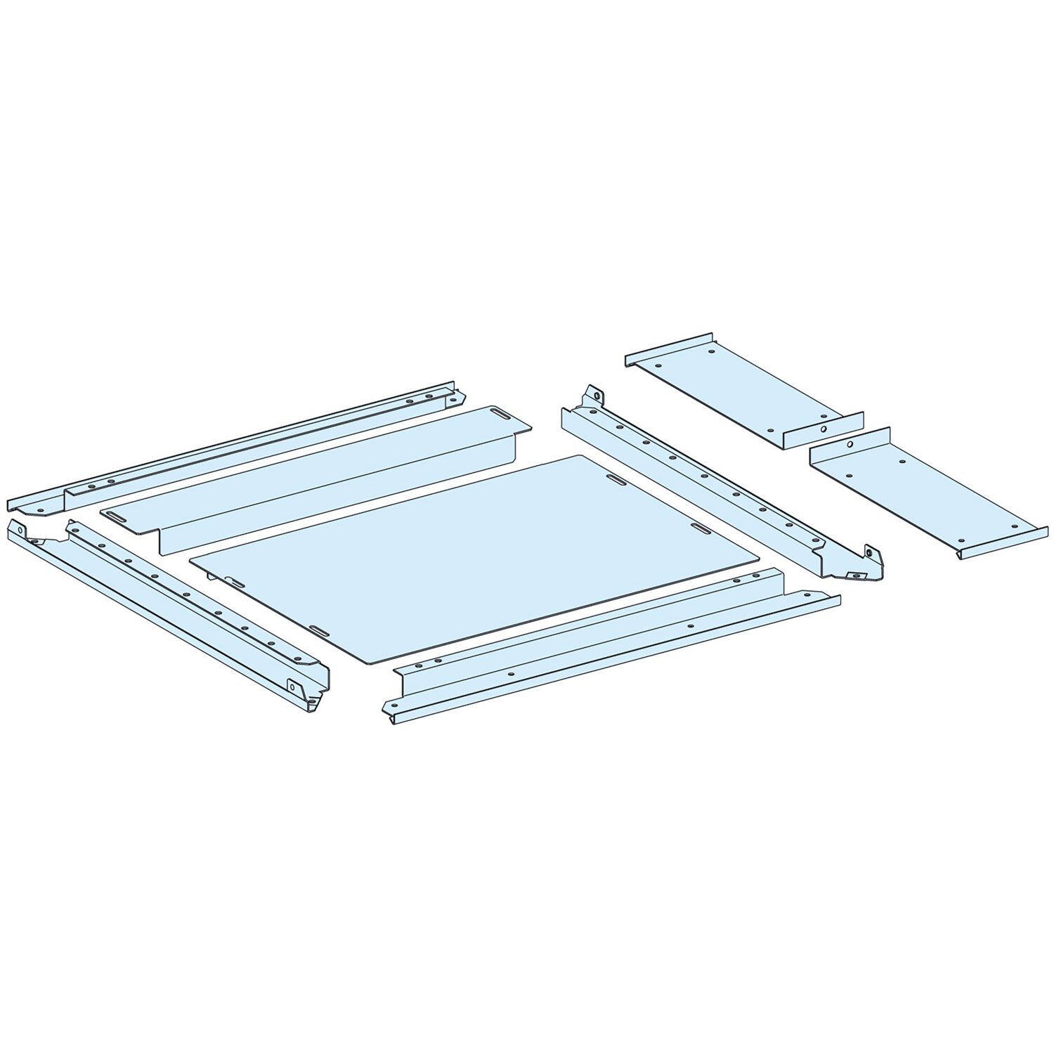 PrismaSeT P Active - Plaque passe-câbles pleine IP30 - L650+150 P600