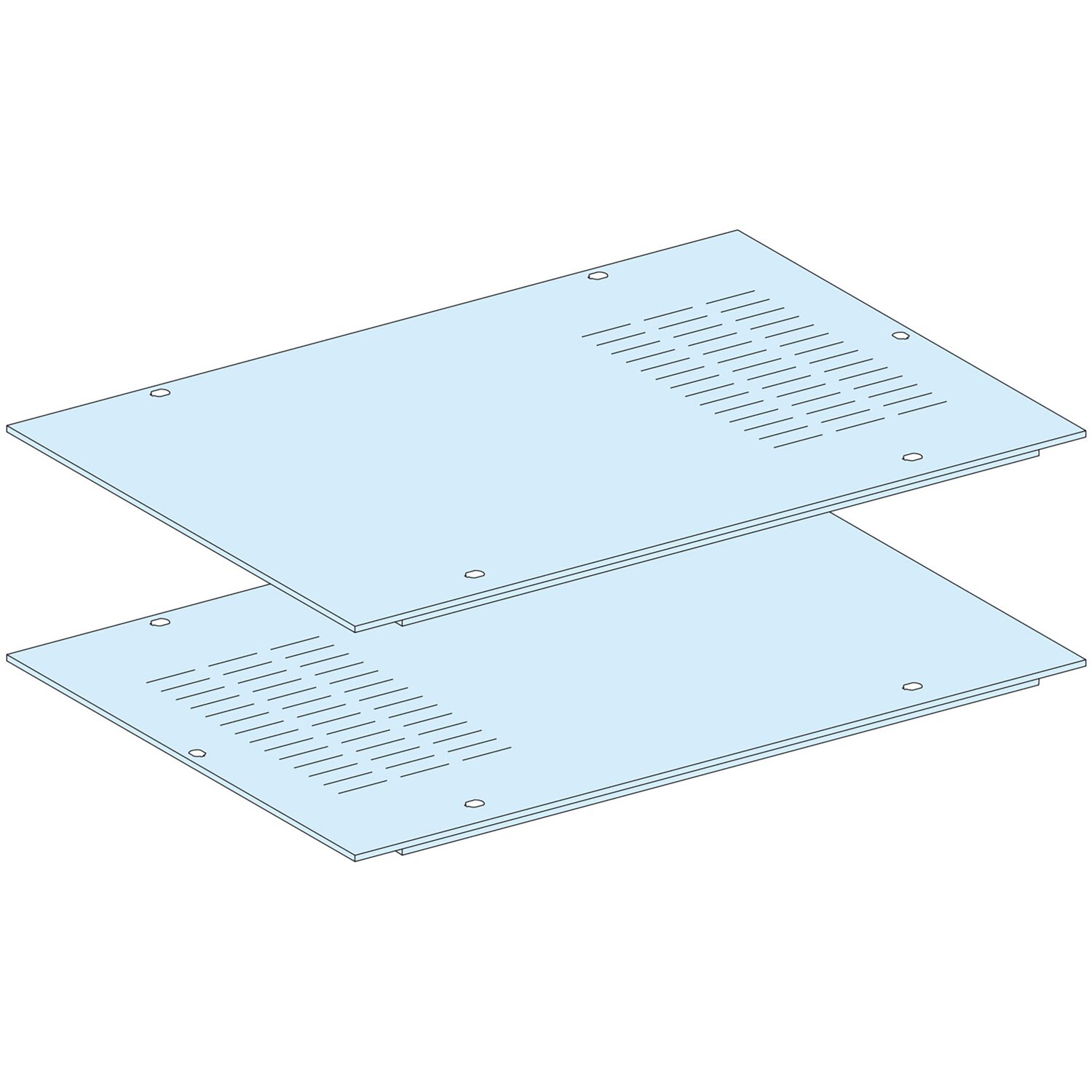 PrismaSeT PAct- Panneau de fond - 2 demi panneaux ventilés - IP30 - L650