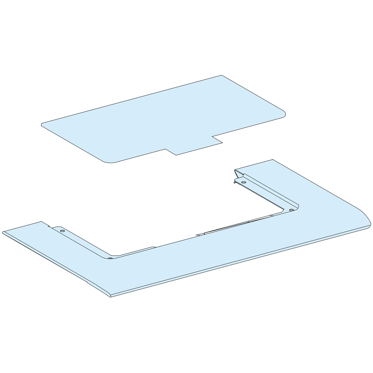 PrismaSeT G Active - Plaque découpée + passe câble plastique - gaine - L300
