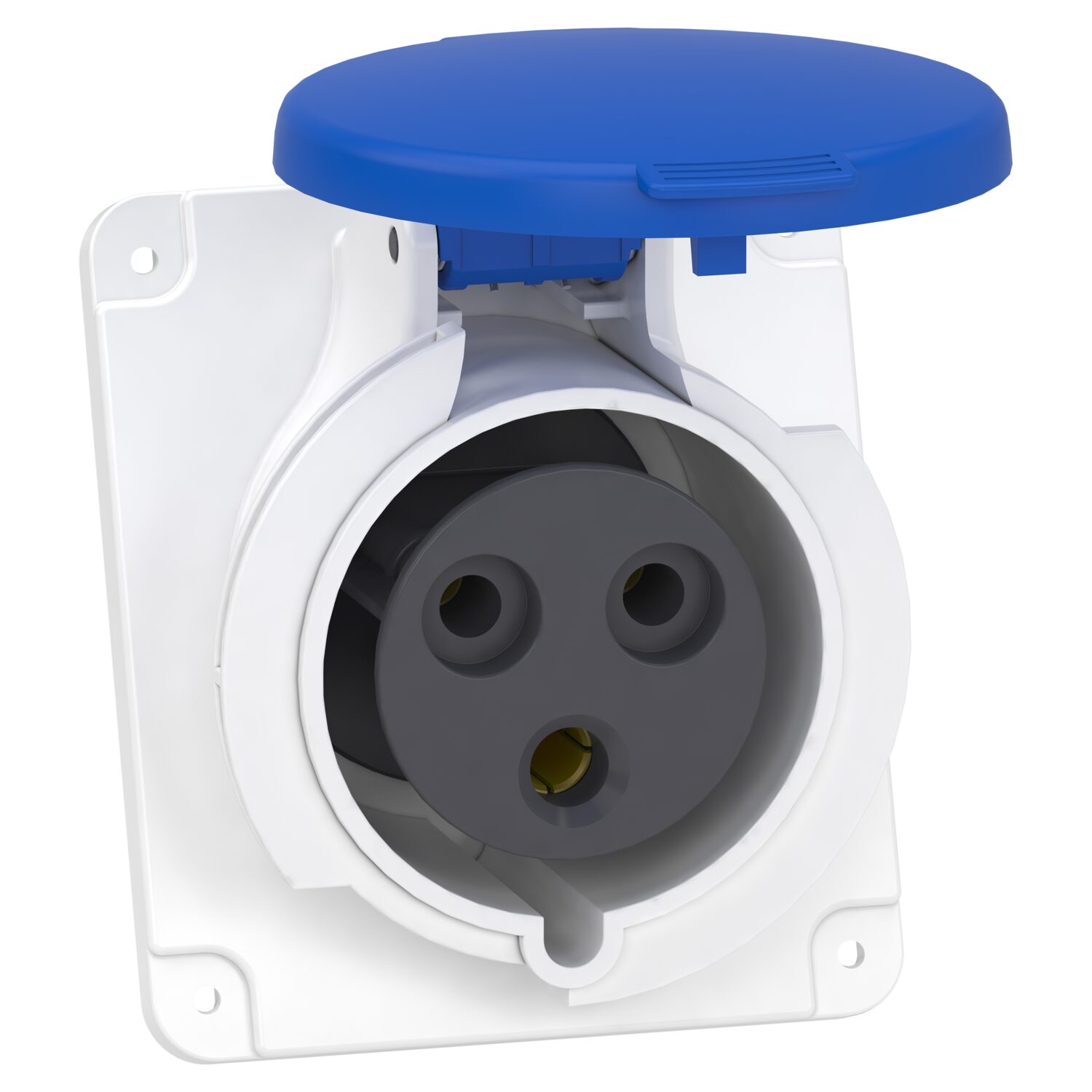 PratiKa - scl de prise indus coudée 32 A - 2P+T - 200-250 V CA - IP44