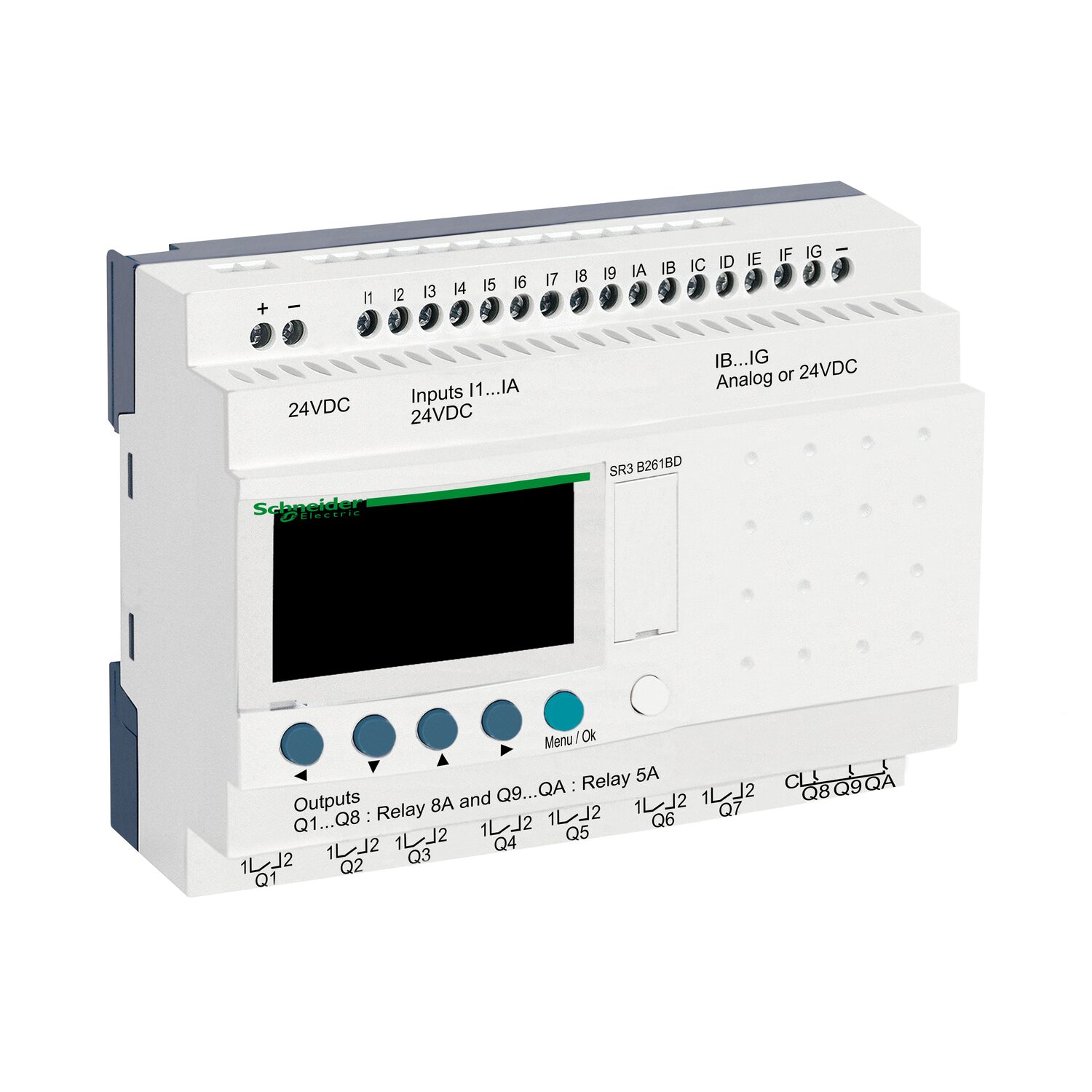 Zelio Logic-relais intelligent modul.-26 E/S-24Vcc-horloge - affichage