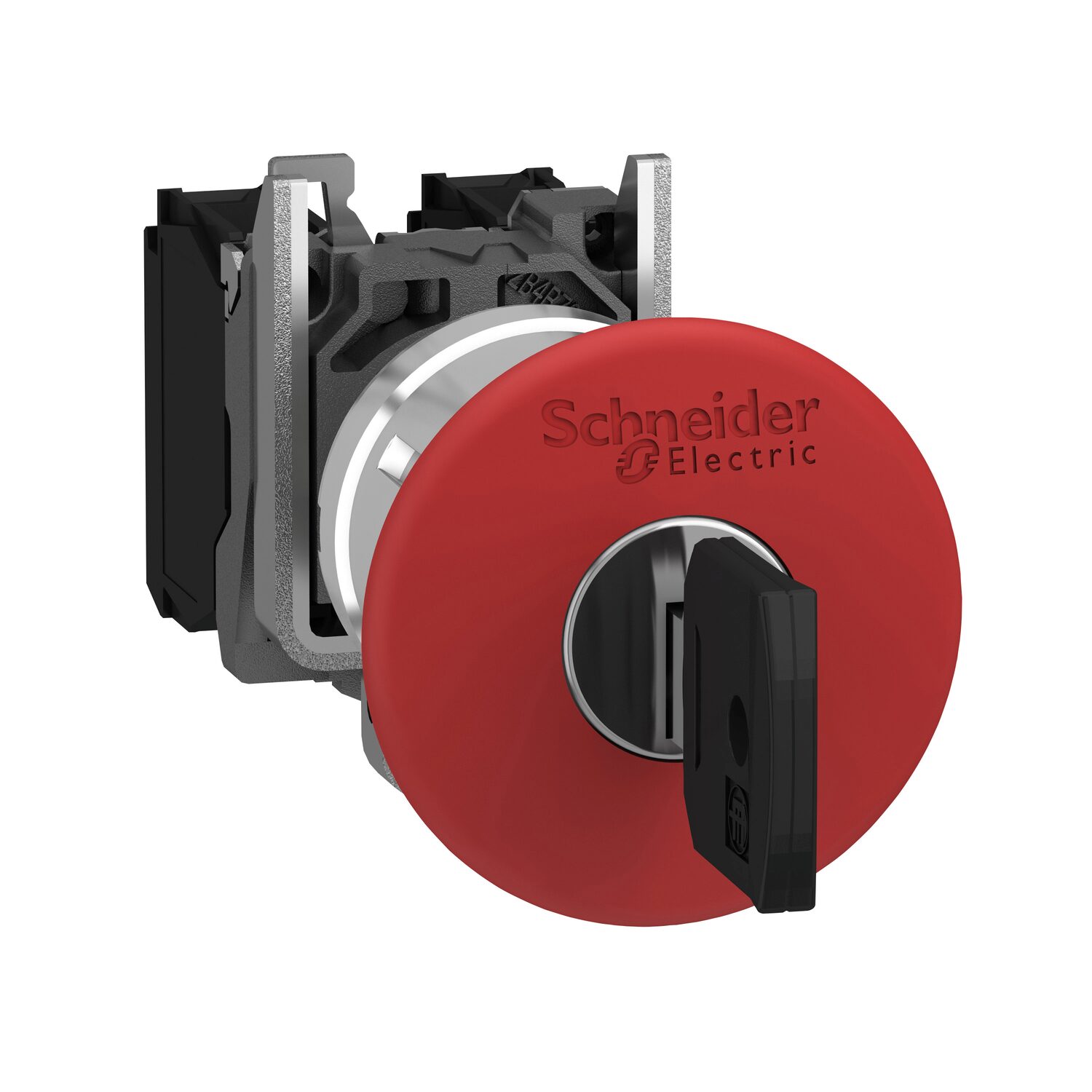 Harmony XB4 - bouton AU- Ø40 - à clé 455 - rouge - 1O - vis