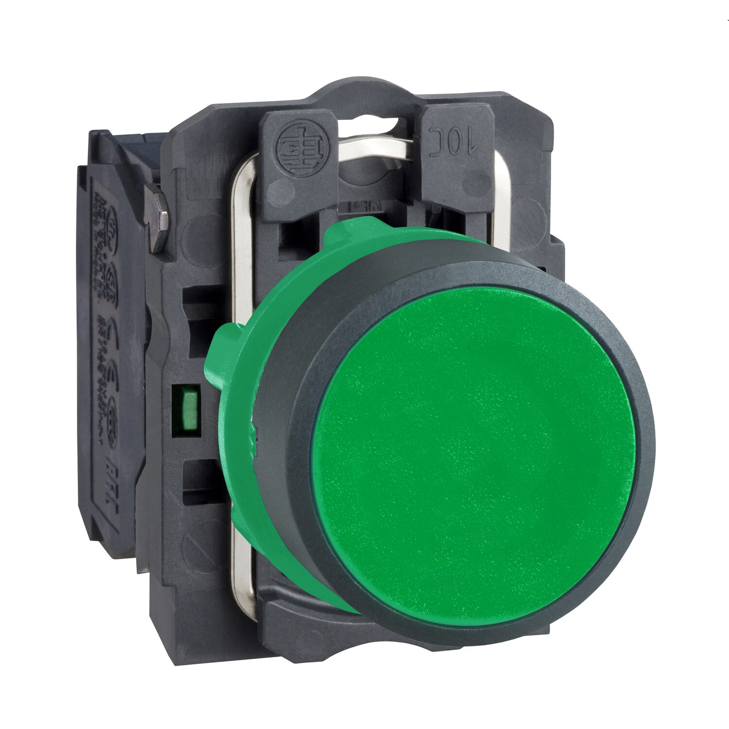 Harmony XB5 - bpà impulsion - Ø22 - vert - 1F - vis étrier