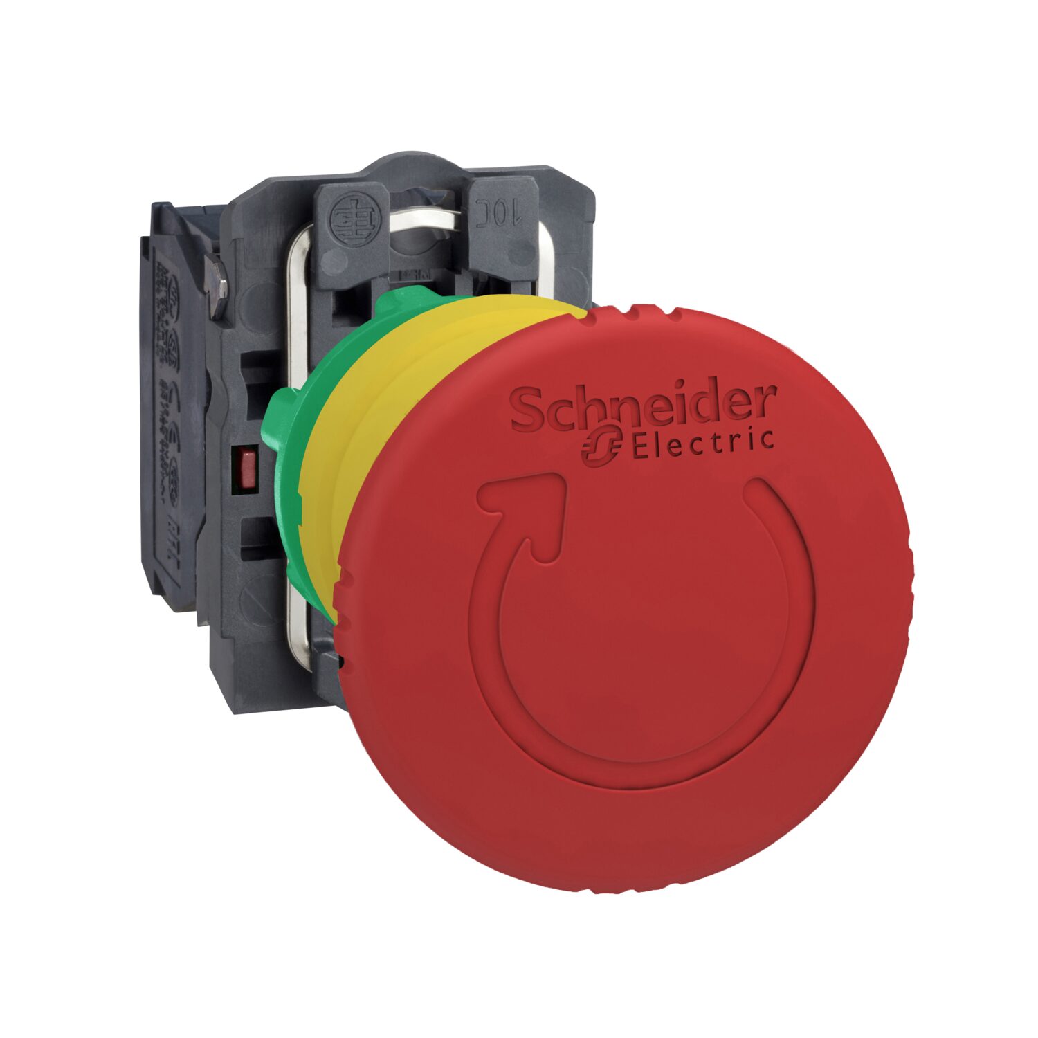 Harmony XB5 - bouton AU- Ø40 - pousser tourner - rouge - 2O - vis