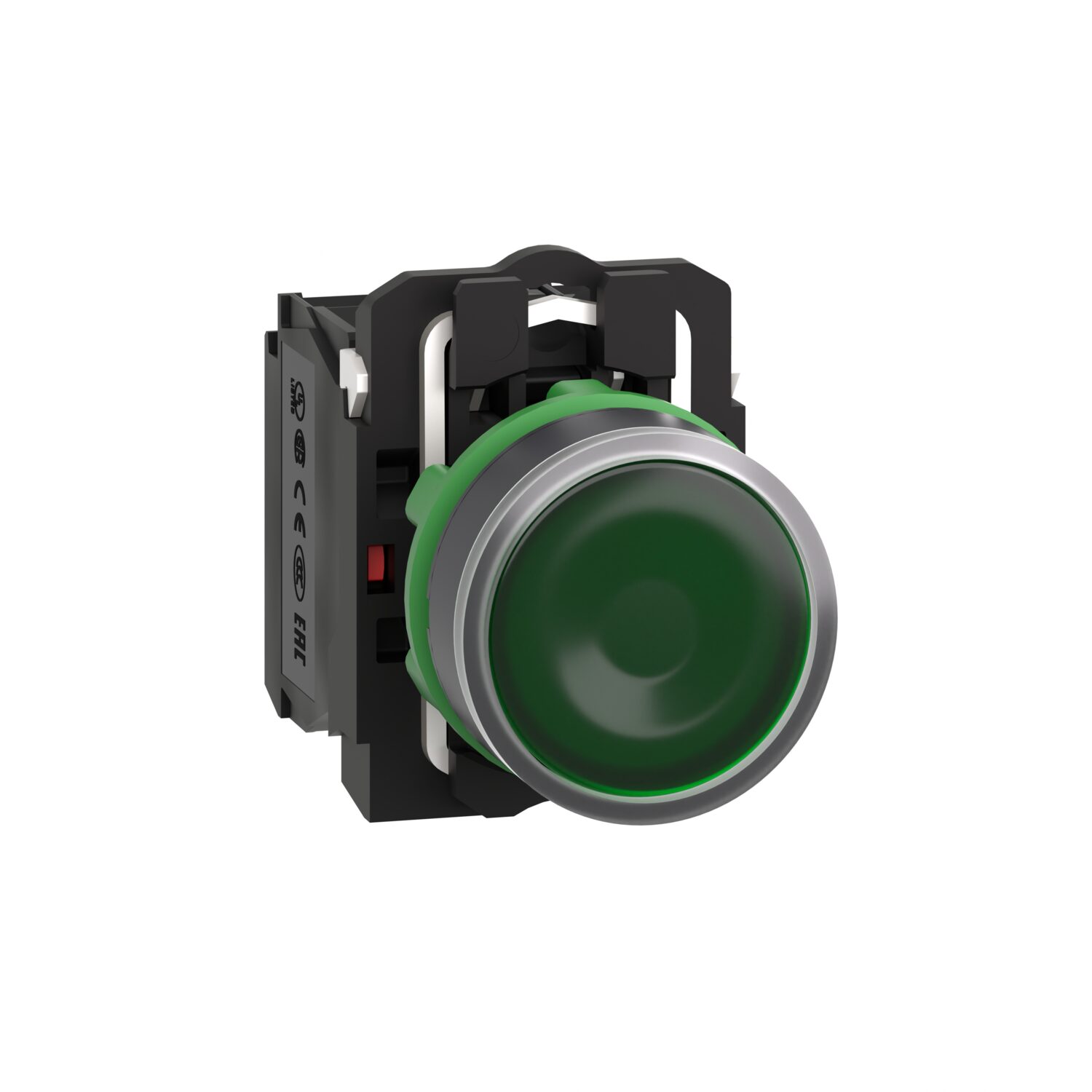 Harmony bt-pous lumineux vert Ø22 - impulsion - 24V - 1O+1F