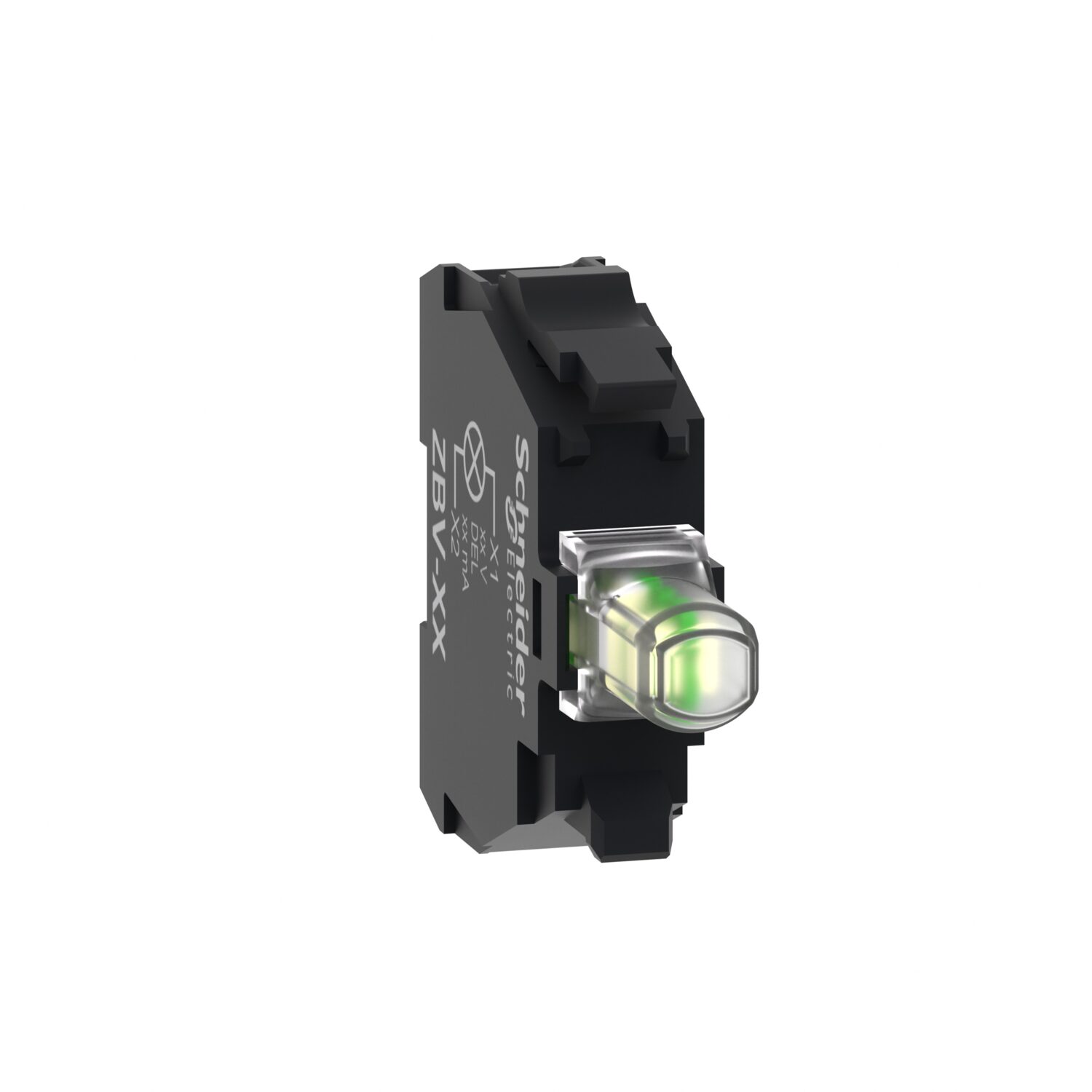 Harmony - bloc LumXB4-XB5 - DEL - 24VACDC - blanc - racc vis étrier