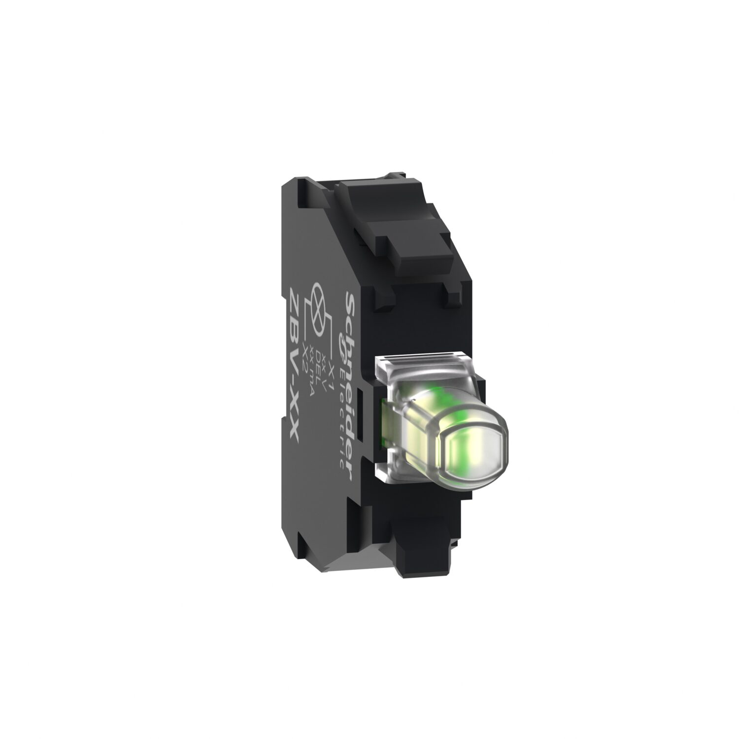Hmy - bloc lumin XB4-XB5 - DEL - 230/240VAC - blanc - racc vis étrier