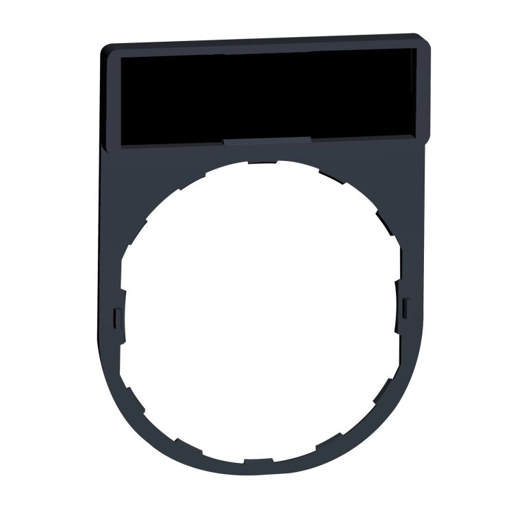 Hmy-porte-étiquette plate 30×40-plastique noir-avec étiq 8×27-vierge